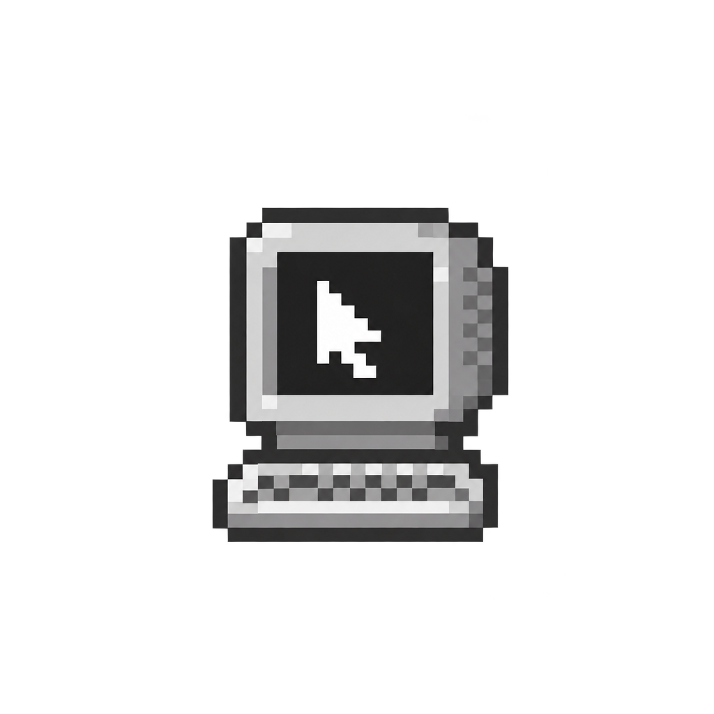 Pixel-art CRT terminal